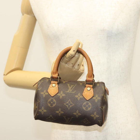 LOUIS VUITTON Monogram Mini Speedy Hand Bag M41534 LV Auth 84629