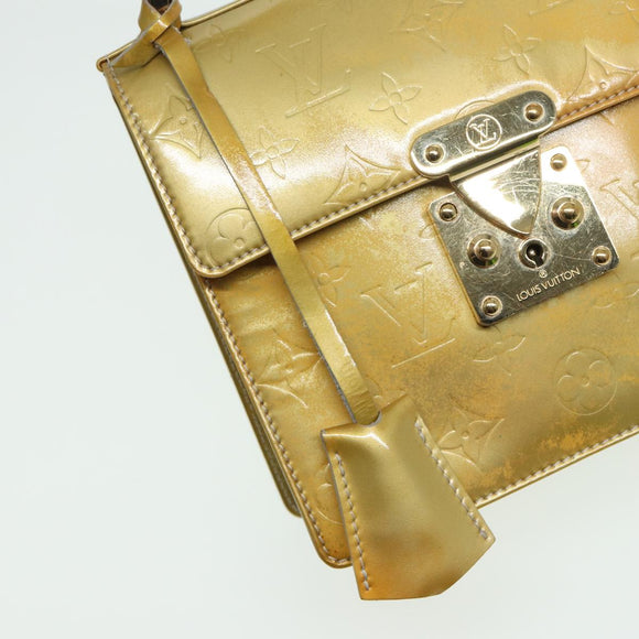 LOUIS VUITTON Monogram Vernis Spring Street Hand Bag Gris M91029 LV Auth 84634