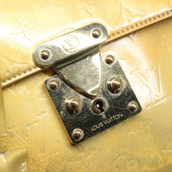 LOUIS VUITTON Monogram Vernis Spring Street Hand Bag Gris M91029 LV Auth 84634