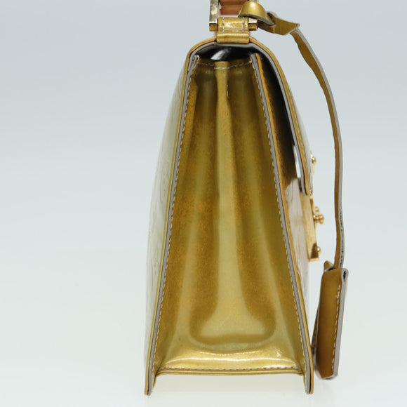 LOUIS VUITTON Monogram Vernis Spring Street Hand Bag Gris M91029 LV Auth 84634