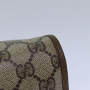 GUCCI GG Supreme Web Sherry Line Clutch Bag PVC Beige Gold 89 01 030 Auth 84639-7