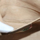 GUCCI GG Supreme Web Sherry Line Clutch Bag PVC Beige Gold 89 01 030 Auth 84639-11