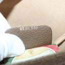 GUCCI GG Supreme Web Sherry Line Clutch Bag PVC Beige Gold 89 01 030 Auth 84639-12