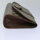 GUCCI GG Supreme Web Sherry Line Clutch Bag PVC Beige Gold 89 01 030 Auth 84639-3