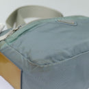 PRADA Shoulder Bag Nylon Light Blue Silver Auth 84645-9