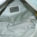 PRADA Shoulder Bag Nylon Light Blue Silver Auth 84645-11