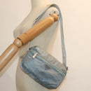 PRADA Shoulder Bag Nylon Light Blue Silver Auth 84645-24