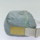 PRADA Shoulder Bag Nylon Light Blue Silver Auth 84645-3