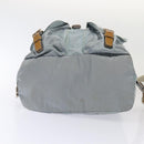 PRADA Backpack Nylon Light Blue Silver Auth 84646-5