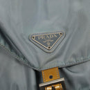 PRADA Backpack Nylon Light Blue Silver Auth 84646-19