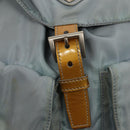 PRADA Backpack Nylon Light Blue Silver Auth 84646-20