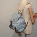 PRADA Backpack Nylon Light Blue Silver Auth 84646-27