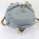 PRADA Backpack Nylon Light Blue Silver Auth 84646-6