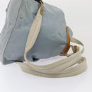 PRADA Backpack Nylon Light Blue Silver Auth 84646-8
