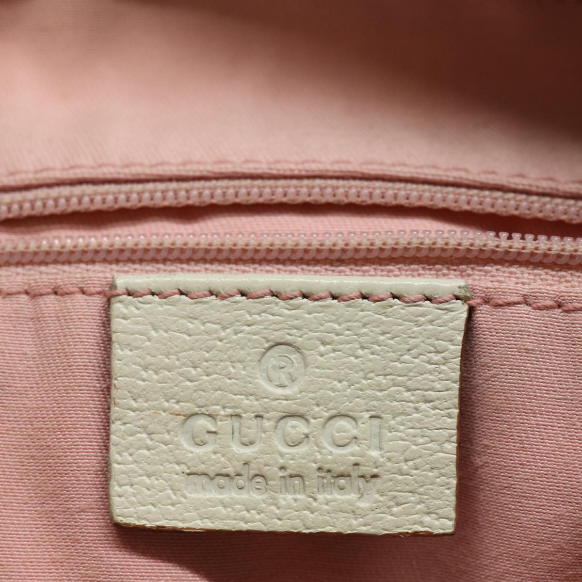 GUCCI GG Canvas Shoulder Bag Pink Gold 131326 Auth 84659