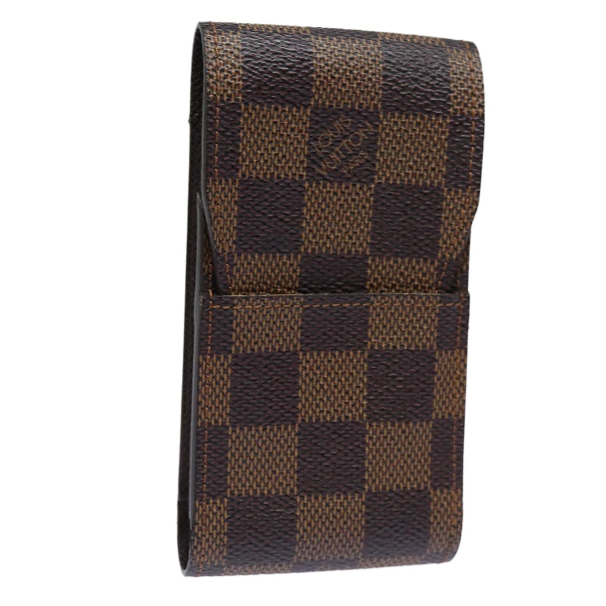 LOUIS VUITTON Damier Ebene Etui Cigarette Case N63024 LV Auth 84662