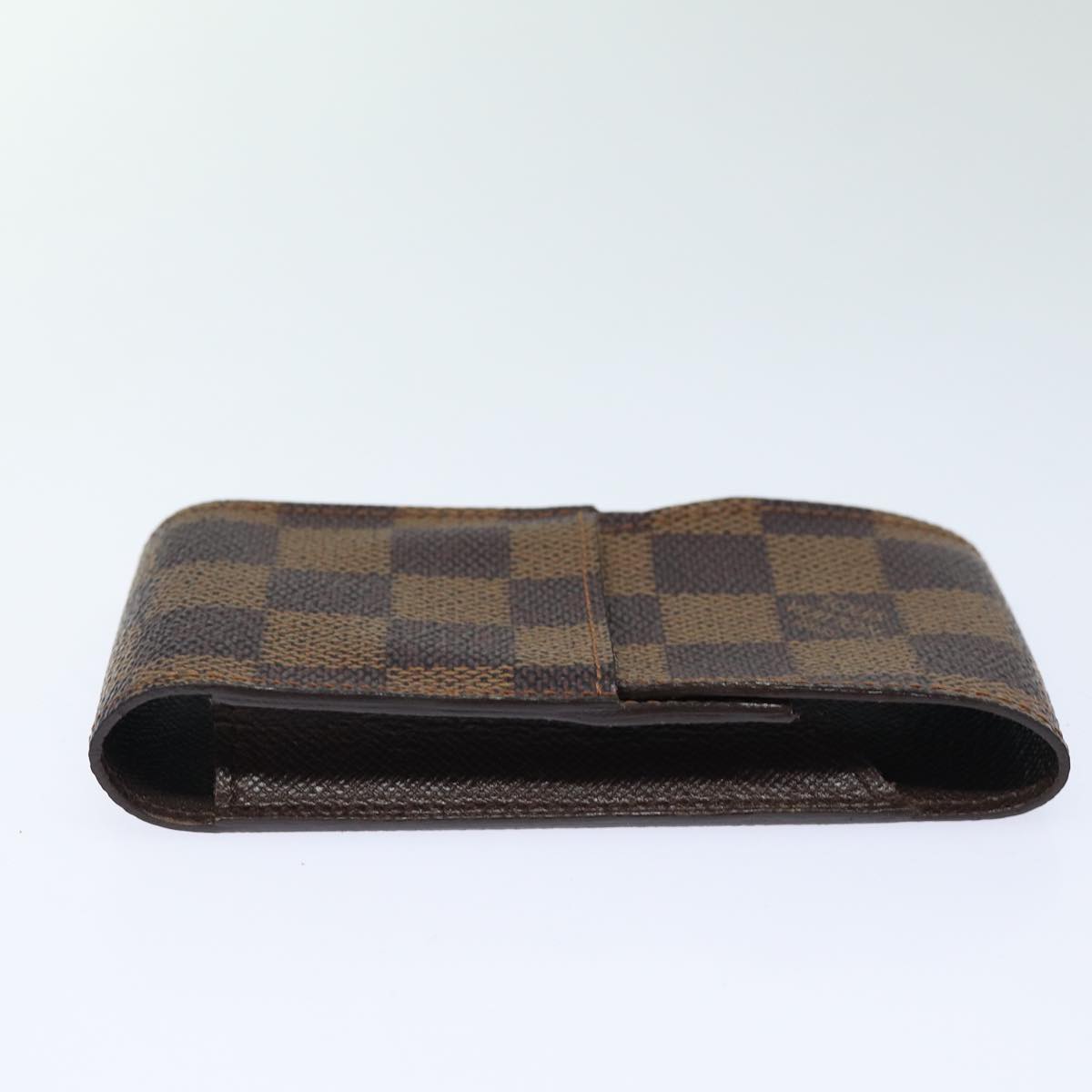 LOUIS VUITTON Damier Ebene Etui Cigarette Case N63024 LV Auth 84662