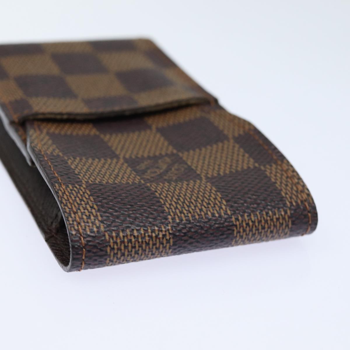 LOUIS VUITTON Damier Ebene Etui Cigarette Case N63024 LV Auth 84662