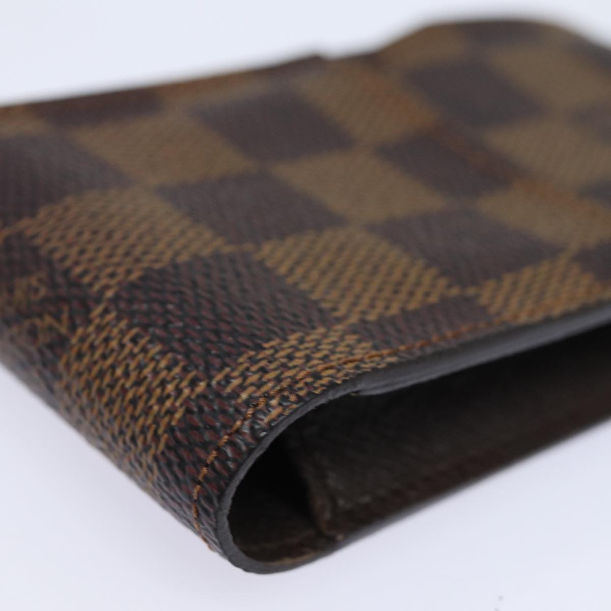 LOUIS VUITTON Damier Ebene Etui Cigarette Case N63024 LV Auth 84662