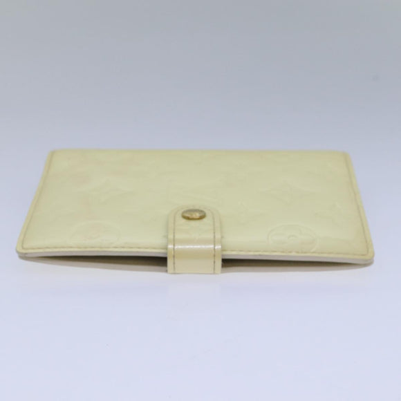 LOUIS VUITTON Vernis Agenda PM Day Planner Cover Perle R21010 LV Auth 84665