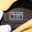 PRADA Tote Bag Nylon Yellow Silver Auth 84670-19