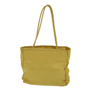 PRADA Tote Bag Nylon Yellow Silver Auth 84670-2