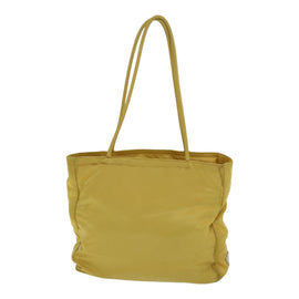 PRADA Tote Bag Nylon Yellow Silver Auth 84670 - 0