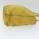 PRADA Tote Bag Nylon Yellow Silver Auth 84670-3