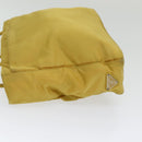 PRADA Tote Bag Nylon Yellow Silver Auth 84670-4