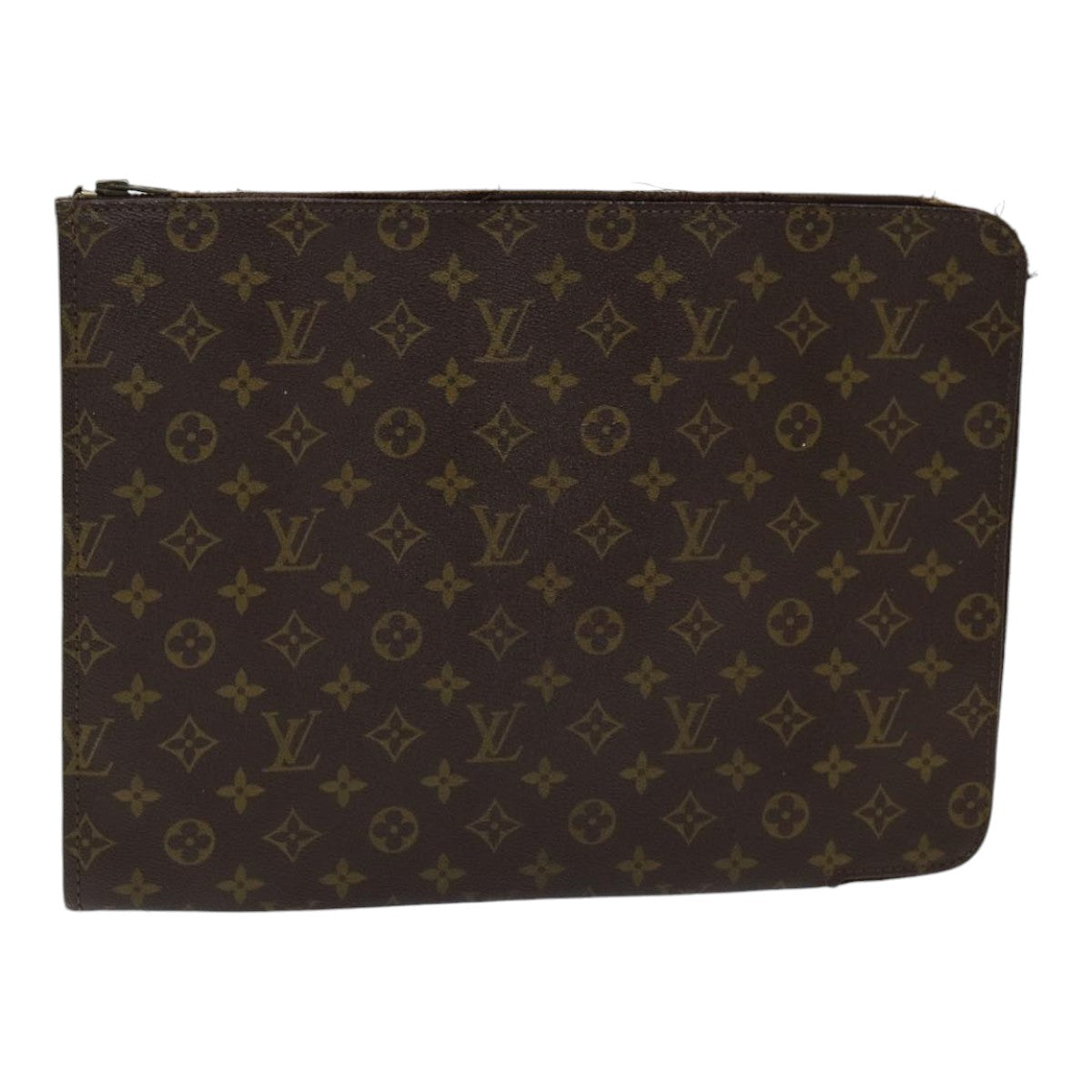 LOUIS VUITTON Monogram Posh Documents Clutch Bag M53456 LV Auth 84673