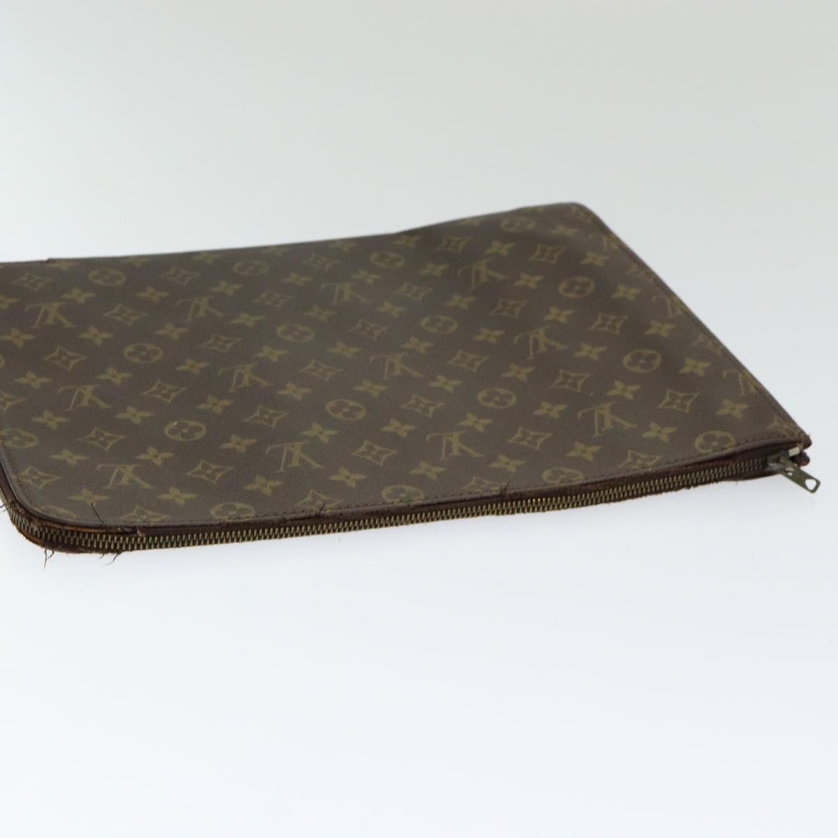 LOUIS VUITTON Monogram Posh Documents Clutch Bag M53456 LV Auth 84673