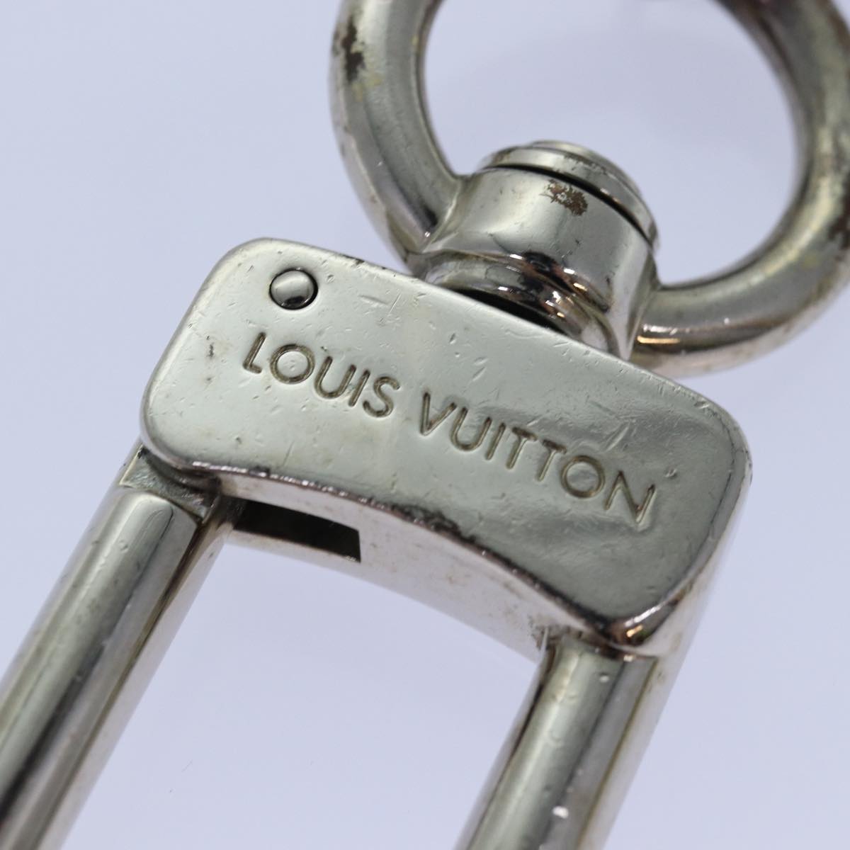 LOUIS VUITTON Anneau Cles Mukston XL Key Ring Silver M65053 LV Auth 84674