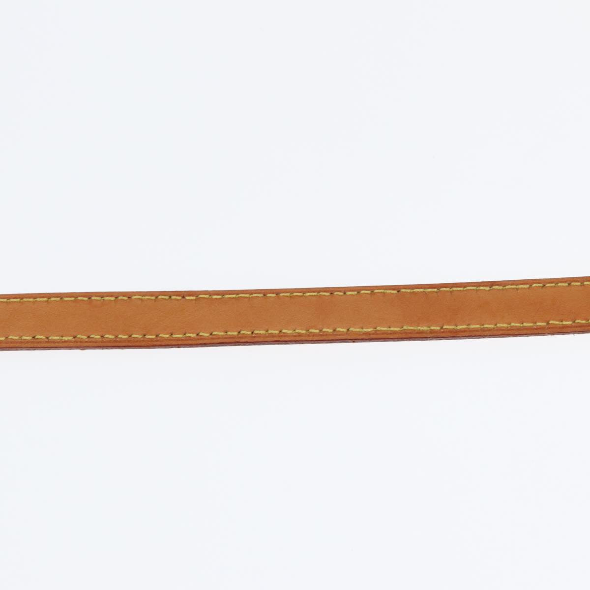 LOUIS VUITTON Shoulder Strap Leather 36.2"" Beige LV Auth 84683