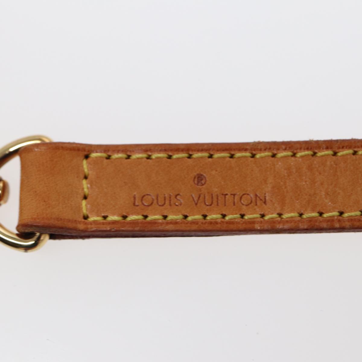 LOUIS VUITTON Shoulder Strap Leather 36.2"" Beige LV Auth 84683