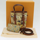 LOUIS VUITTON LV Garden Nano Bucket Shoulder Bag Beige M81724 LV Auth 84696S-12