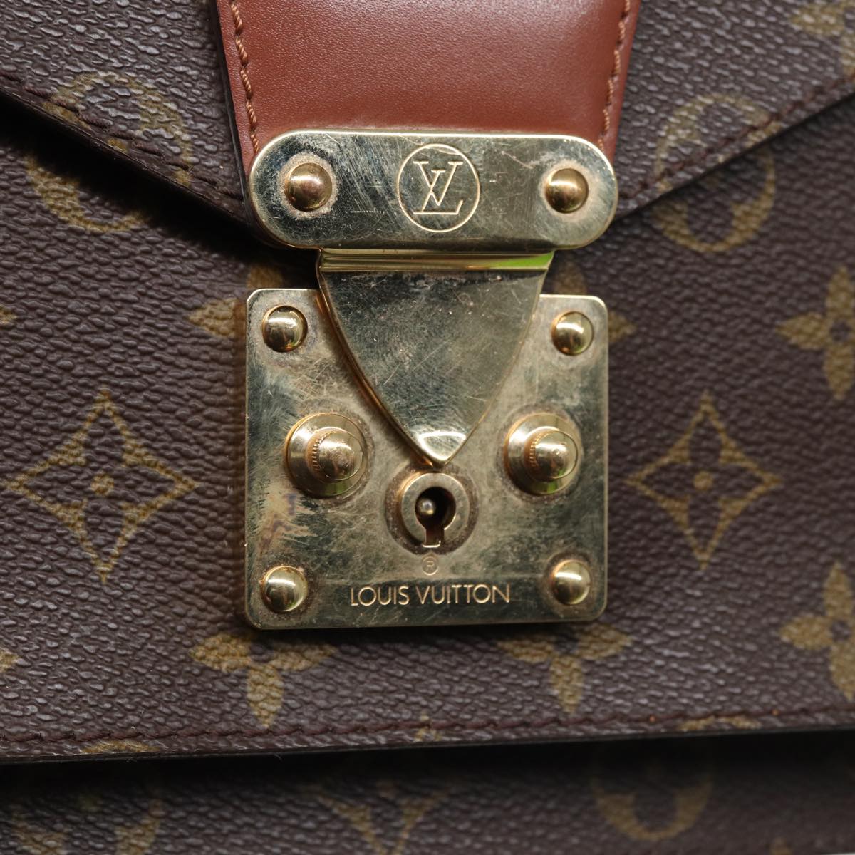 LOUIS VUITTON Monogram Monceau 28 Hand Bag 2way M51185 LV Auth 84700