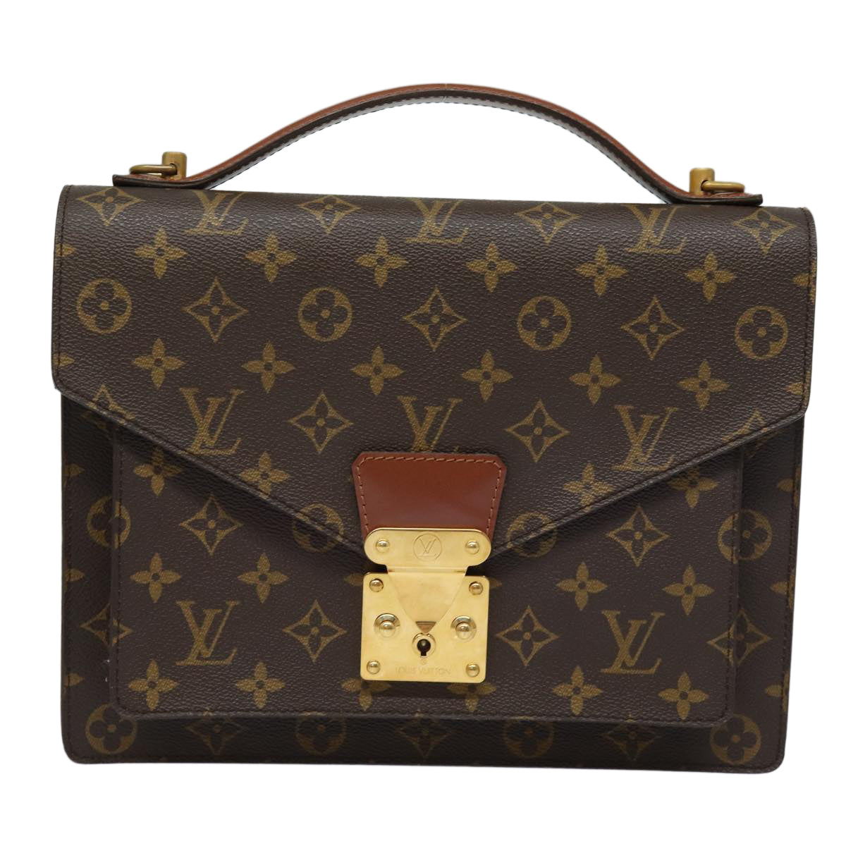 LOUIS VUITTON Monogram Monceau 28 Hand Bag 2way M51185 LV Auth 84701A