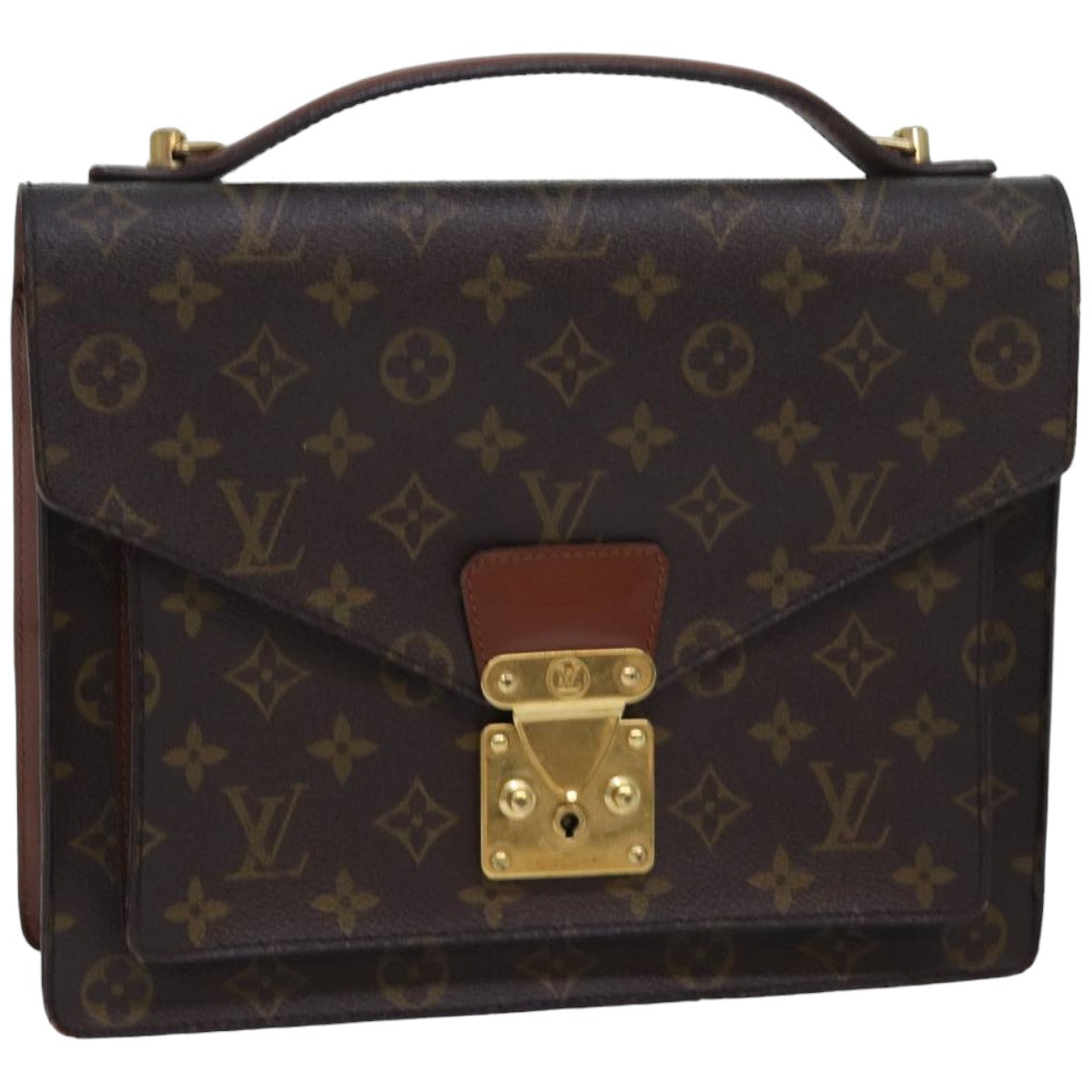 LOUIS VUITTON Monogram Monceau 28 Hand Bag 2way M51185 LV Auth 84702