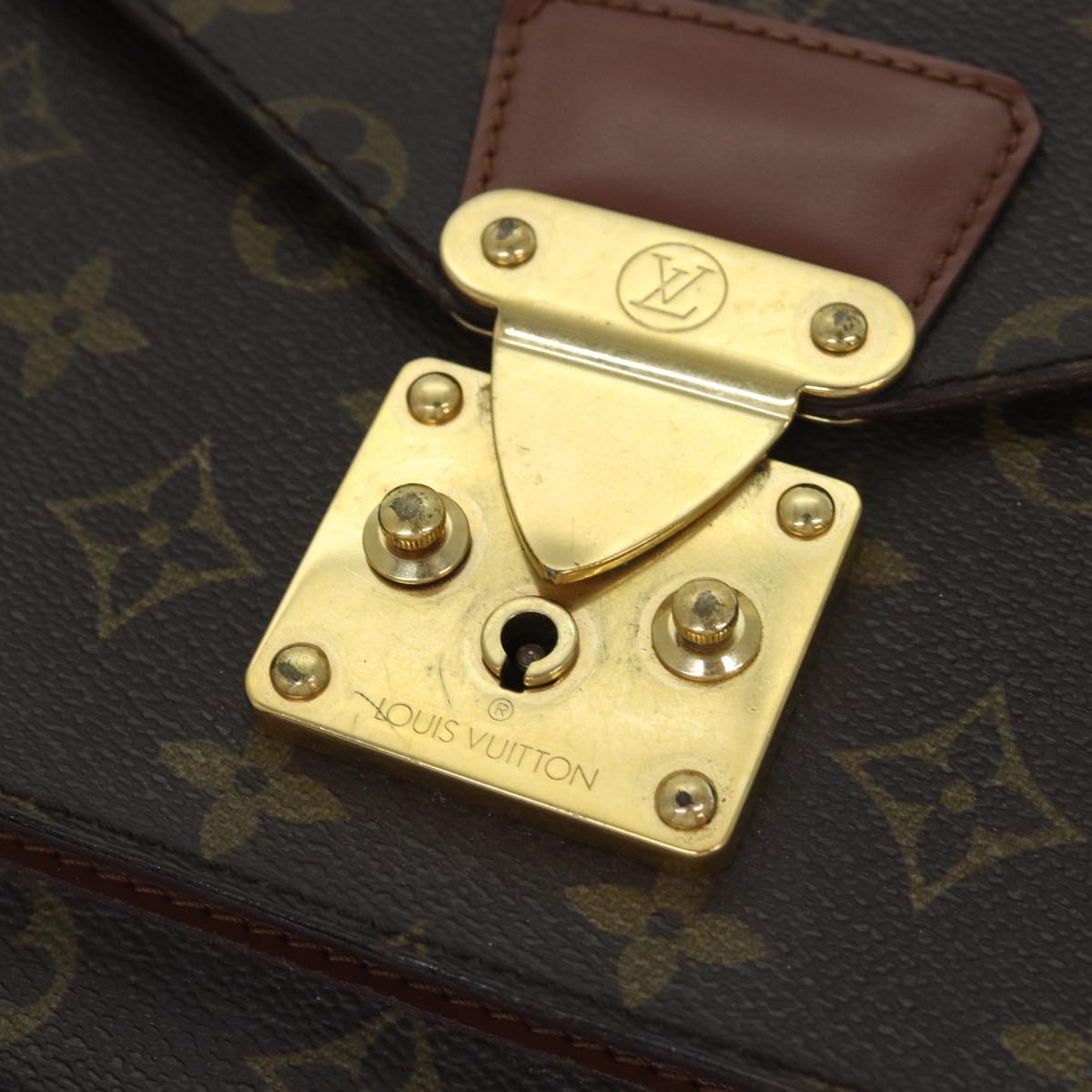 LOUIS VUITTON Monogram Monceau 28 Hand Bag 2way M51185 LV Auth 84702