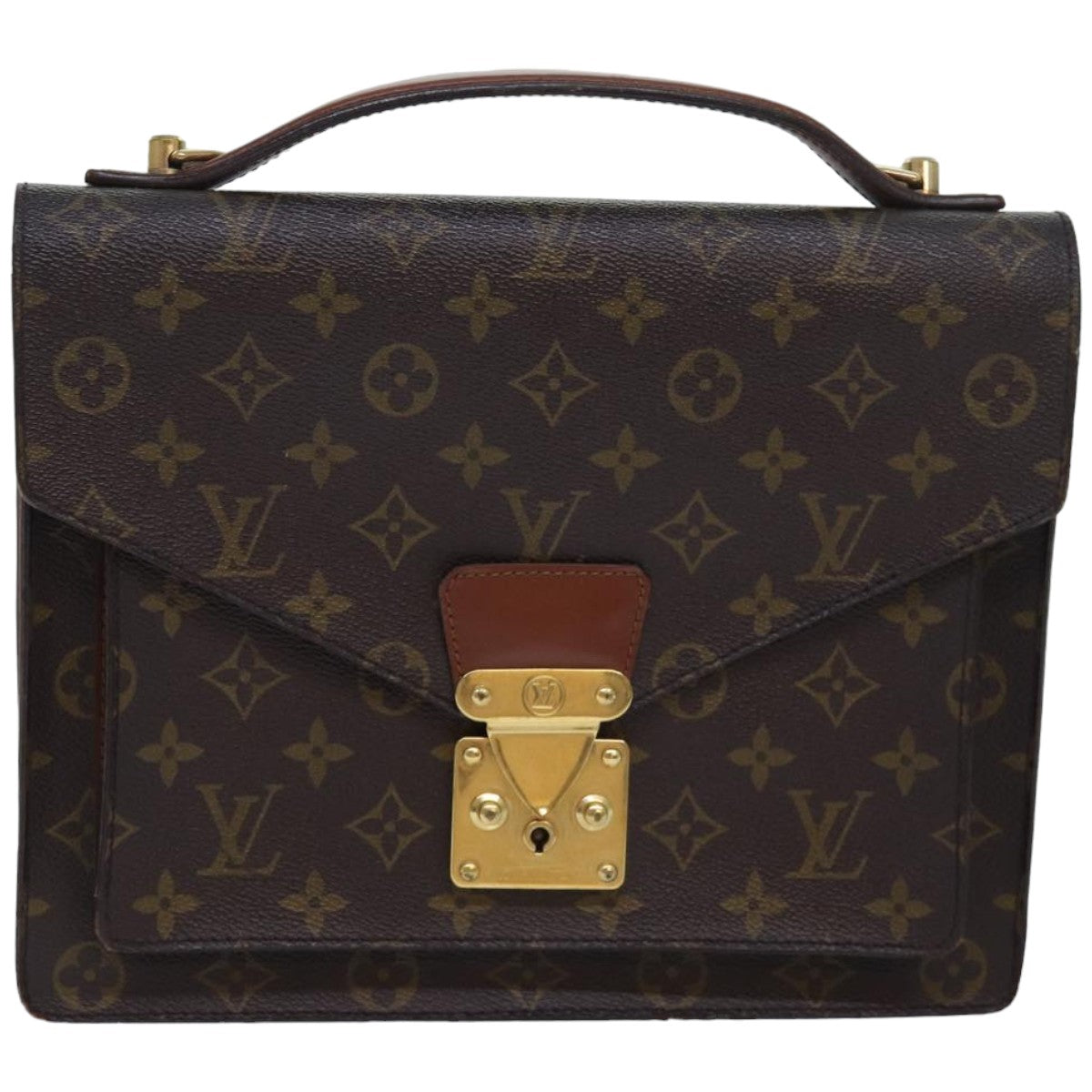 LOUIS VUITTON Monogram Monceau 28 Hand Bag 2way M51185 LV Auth 84702