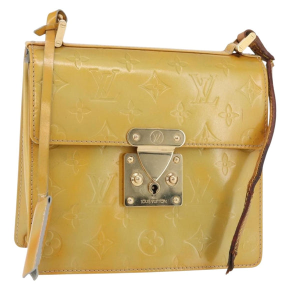 LOUIS VUITTON Monogram Vernis Spring street Hand Bag Gris M91029 LV Auth 84706