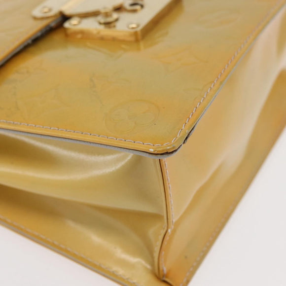 LOUIS VUITTON Monogram Vernis Spring street Hand Bag Gris M91029 LV Auth 84706