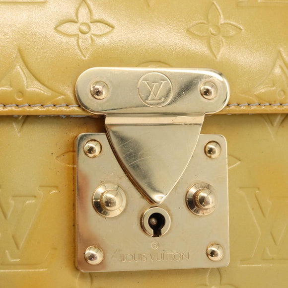LOUIS VUITTON Monogram Vernis Spring street Hand Bag Gris M91029 LV Auth 84706