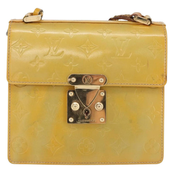 LOUIS VUITTON Monogram Vernis Spring street Hand Bag Gris M91029 LV Auth 84706