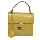 LOUIS VUITTON Monogram Vernis Spring street Hand Bag Gris M91029 LV Auth 84706-13