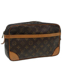 LOUIS VUITTON Monogram Compiegne 28 Clutch Bag M51845 LV Auth 84708-1