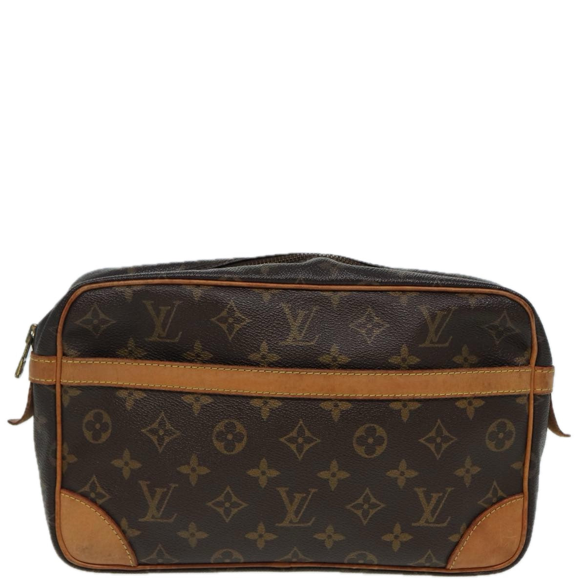 LOUIS VUITTON Monogram Compiegne 28 Clutch Bag M51845 LV Auth 84708