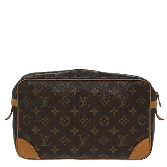LOUIS VUITTON Monogram Compiegne 28 Clutch Bag M51845 LV Auth 84708
