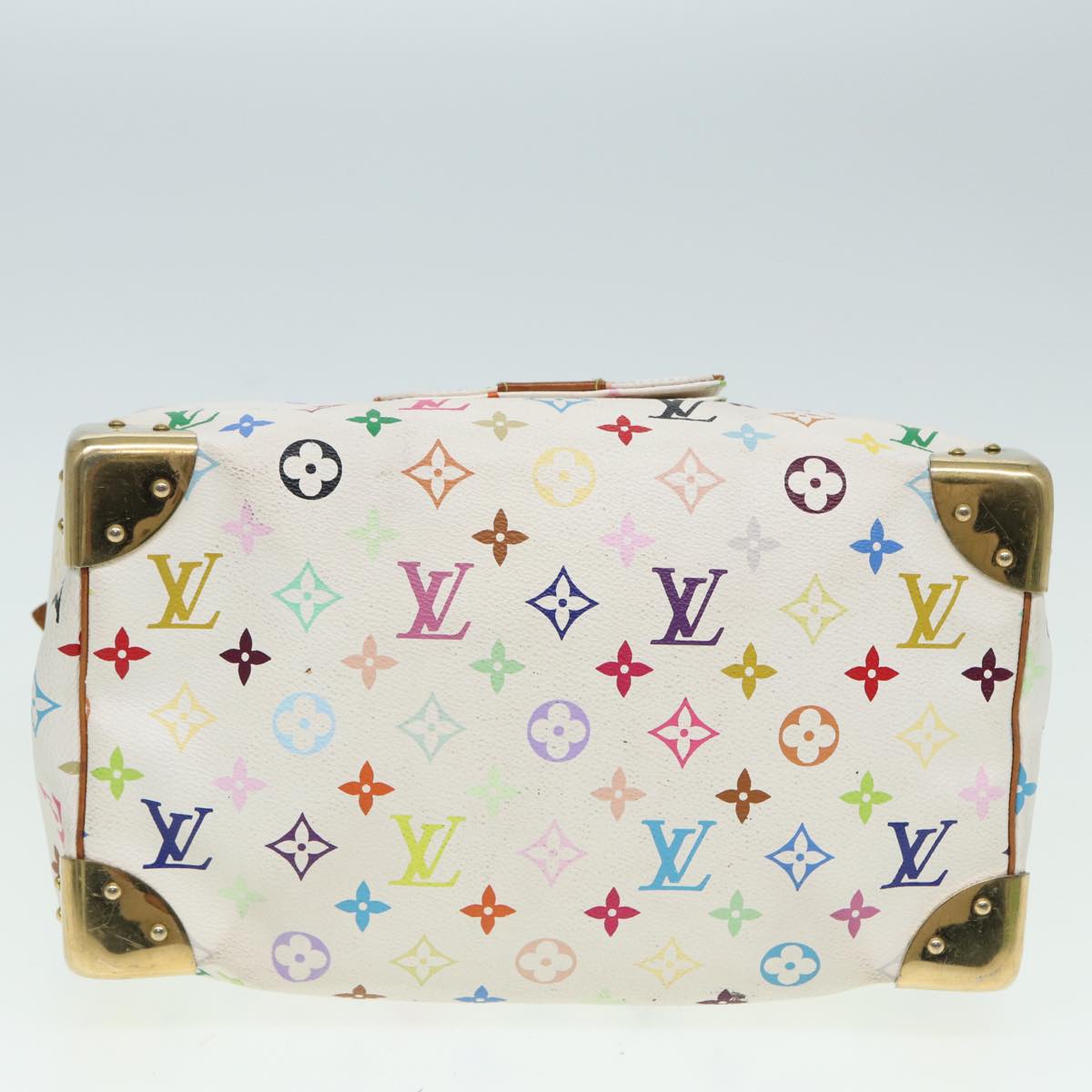 LOUIS VUITTON Monogram Multicolor Speedy 30 Hand Bag White M92643 LV Auth 84714