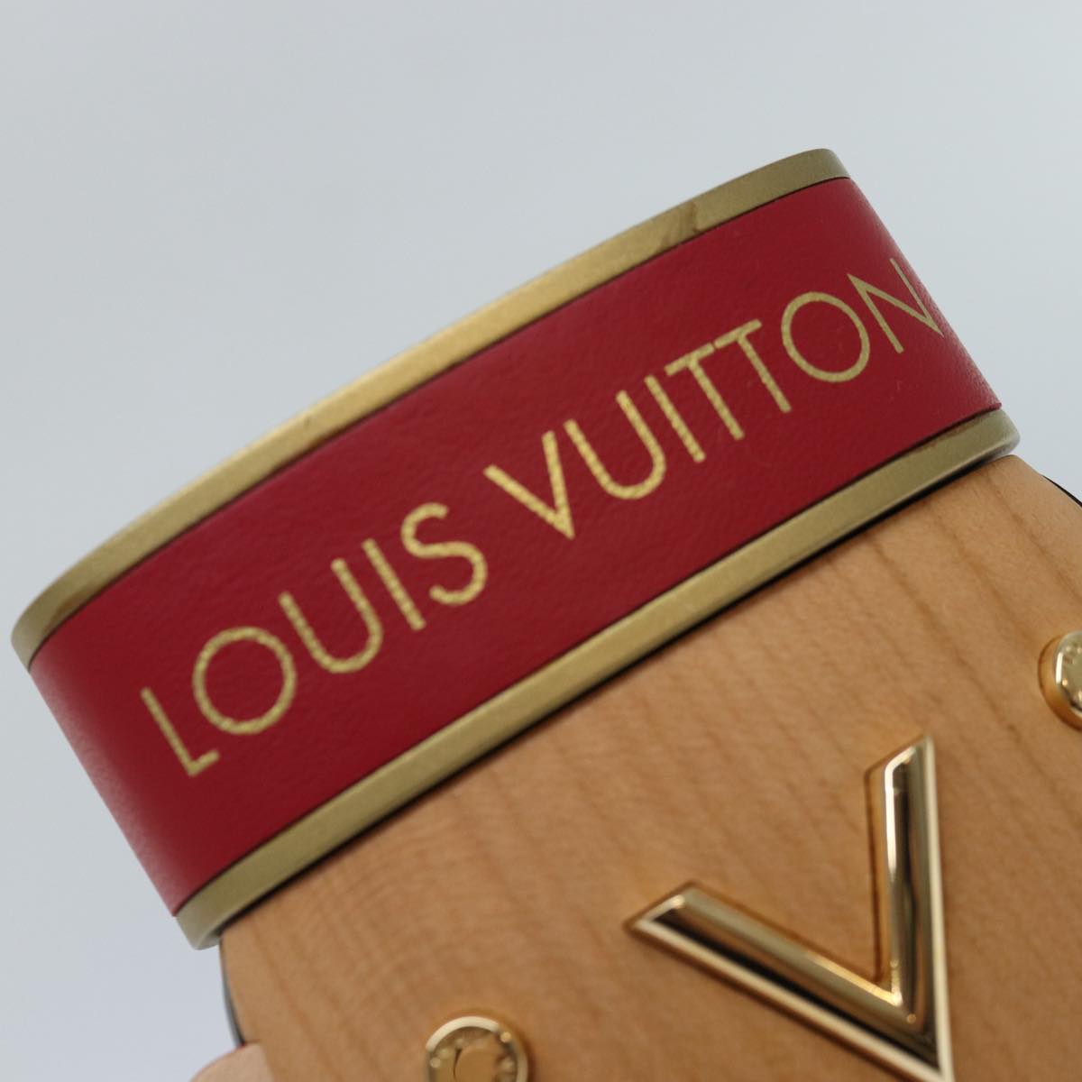 LOUIS VUITTON Vivienne Gaston Porter Bellboy Object Wood Red GI0483 Auth 84715S